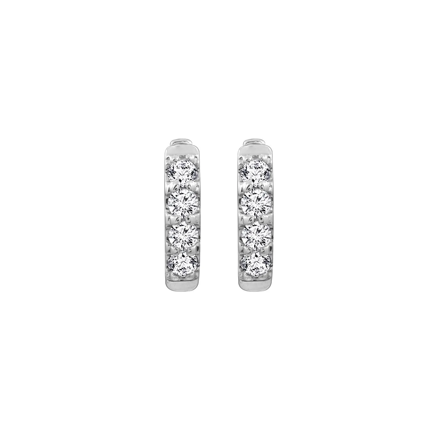 Zirconia Pave Hoop Earrings